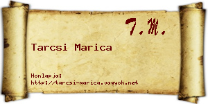 Tarcsi Marica névjegykártya